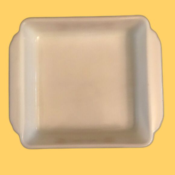 Fire King Square Baking Dish Golden Wheat #452 8" Vintage 70s Milk Glass - Picture 2 of 5